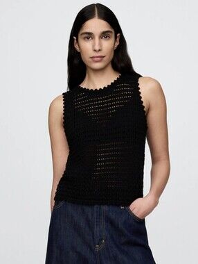 Gap Black Crochet Tank - New With Tags